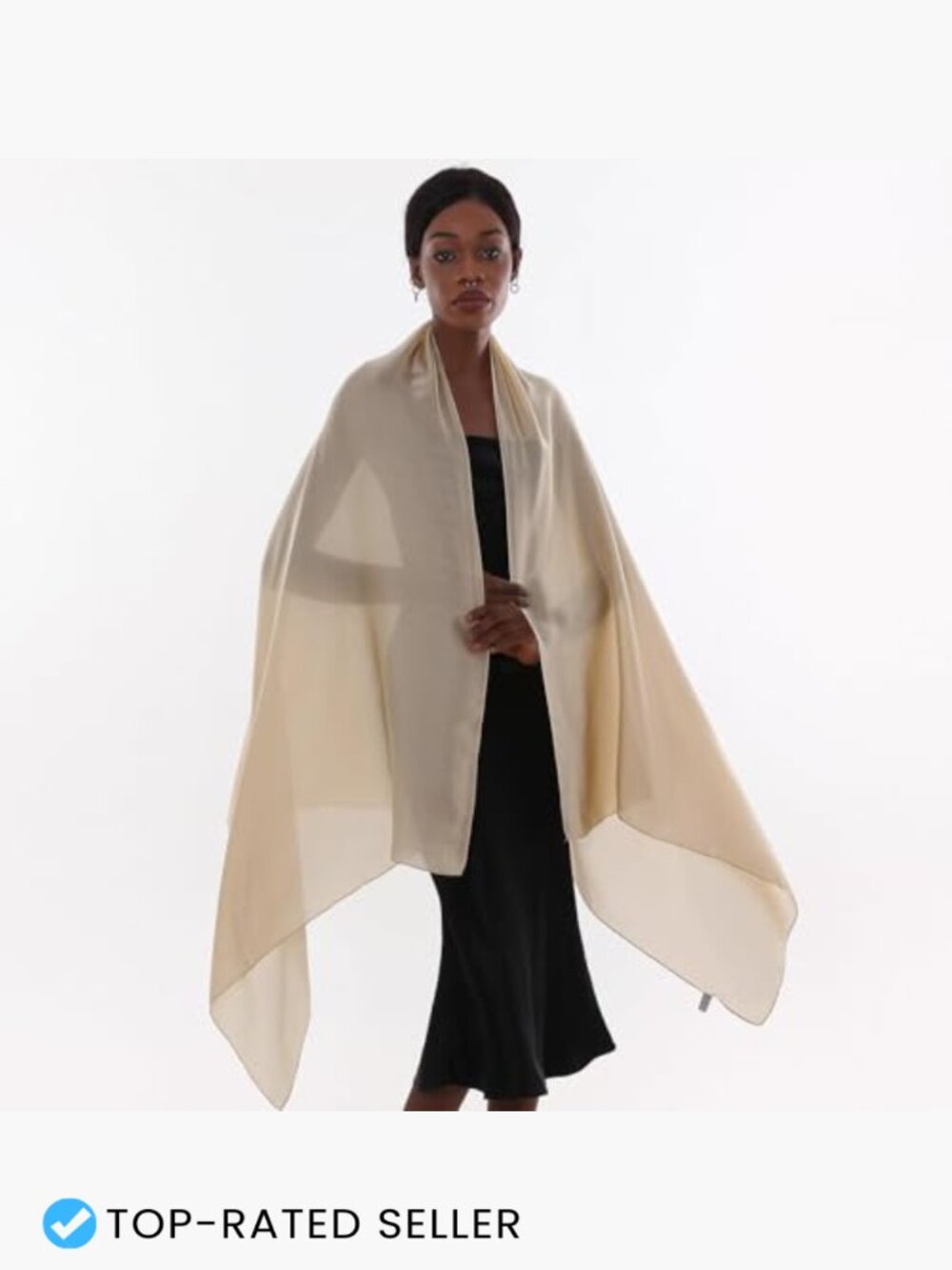 Pashmina Shawl Wrap Sheer Lightweight Scarf for Evening Dresses Party - Picture 4 of 7